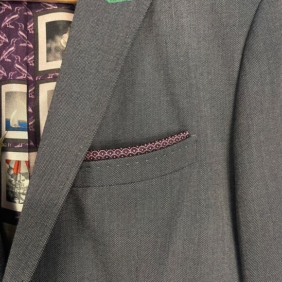 Ted Baker London Men's Sport Coat Blue Ted Size 4 US Size 40 - Picture 8 of 11